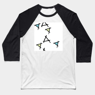 Tumbling Triangles Baseball T-Shirt